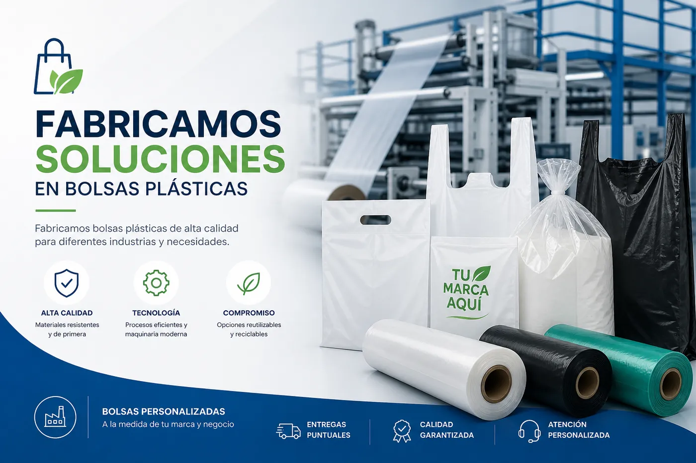 Fábrica de bolsas plásticas PlastiPerú en Lima – producción industrial de bolsas, mangas y stretch film