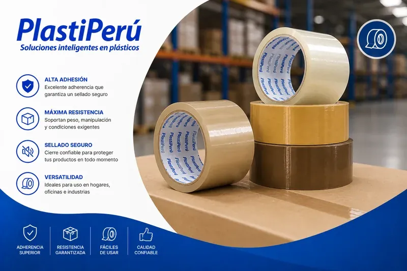 Cinta de embalaje SUPERCINTA adhesivo profesional PlastiPerú